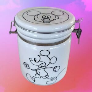 Disney Mickey Mouse Sketchbook Series 6"t White Canister Cookie Jar NWT